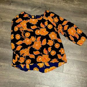 Floral Print mid sleeve blouse